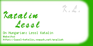 katalin lessl business card